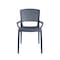 Cosco Outdoor/Indoor Stacking Resin Chair with Square Back and Arms, Navy, 2PK 87532DBL2E - alternate 5